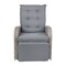 Merrick Lane Selci Modern Style Patio Wicker Rattan Indoor/Outdoor Recliner Lounge Chair with Side Table and Adjustable Back